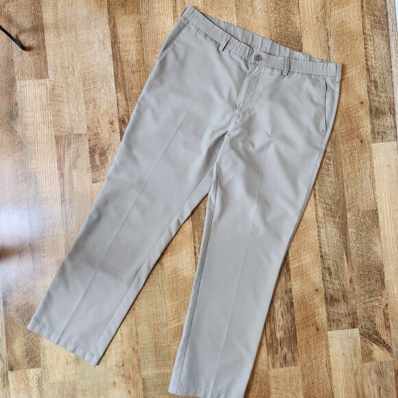 Haggar Straight Fit 40x32 Khaki Pants - Picture 1 of 8